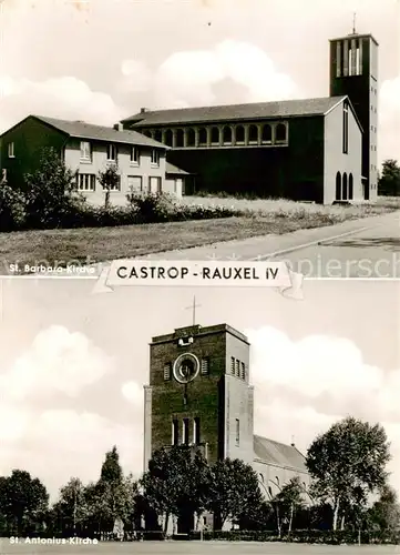 AK / Ansichtskarte  Castrop-Rauxel St Barbara Kirche St Antonius Kirche Castrop-Rauxel