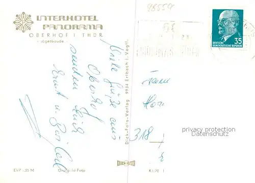 AK / Ansichtskarte 73853671 Oberhof__Thueringen Interhotel Panorama Jaegerbaude 