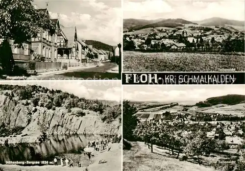 AK / Ansichtskarte  Floh-Seligenthal Hauptstrasse Panorama Hoehenberg Bergsee Teilansicht Floh-Seligenthal