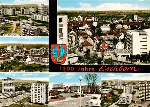 AK / Ansichtskarte 73853709 Eschborn Eschbornstrasse Stadtmitte Eschborn Ost Berliner Strasse Rathaus Hamburger Bremer Strasse Eschborn