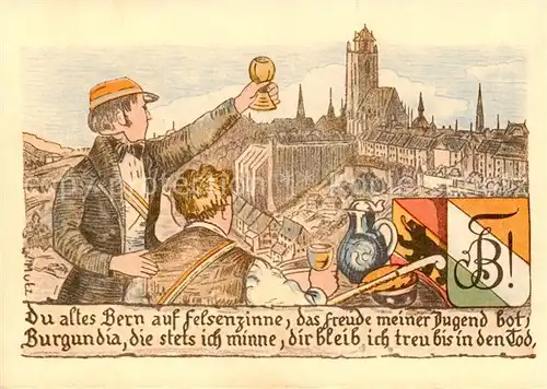 AK / Ansichtskarte  Bern_BE Studentenverbindung Burgundia Bern Bern_BE