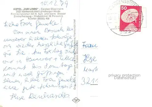 AK / Ansichtskarte  Hankensbuettel Hotel Zur Linde Gastraeume Hankensbuettel