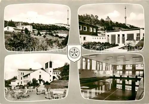 AK / Ansichtskarte  Hesselberg_Gunzenhausen Ev luth Volkshochschule Teilansichten Hallenbad Hesselberg Gunzenhausen