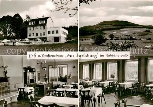 AK / Ansichtskarte  Doernberg_Kassel Gast und Pensionshaus Zur Igelsburg im Habichtswald Gastraeume Doernberg Kassel