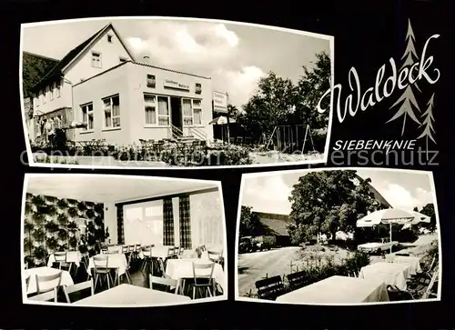 AK / Ansichtskarte  Siebenknie_Murrhardt Gaststaette Waldeck Gaststube Terrasse