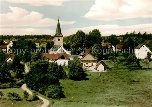 AK / Ansichtskarte  Flammersfeld Teilansicht mit Kirche Flammersfeld