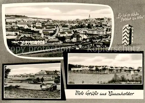 AK / Ansichtskarte 73853780 Baumholder_Nahe Panorama Am Theater Lager Aulenbach Baumholder Nahe