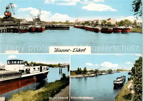 AK / Ansichtskarte  Wanne-Eickel Westhafen An der Schleuse Rhein Herne Kanal Wanne-Eickel