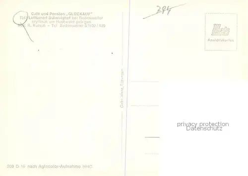 AK / Ansichtskarte  Schweighof_Badenweiler Cafe Pension Glueckauf Schweighof_Badenweiler