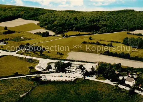 AK / Ansichtskarte  Reblin_Herscheid Haus Weber Hotelpension Restaurant Fliegeraufnahme
