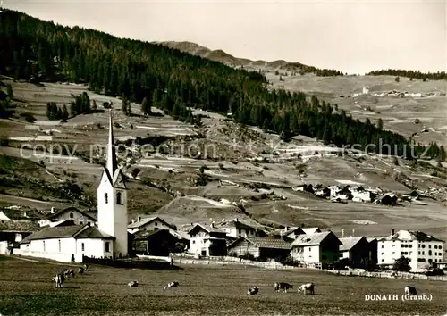 AK / Ansichtskarte  Donath_GR Panorama mit Kirche 