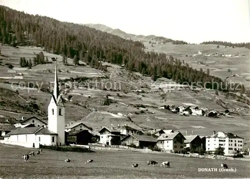 AK / Ansichtskarte  Donath_GR Panorama mit Kirche 