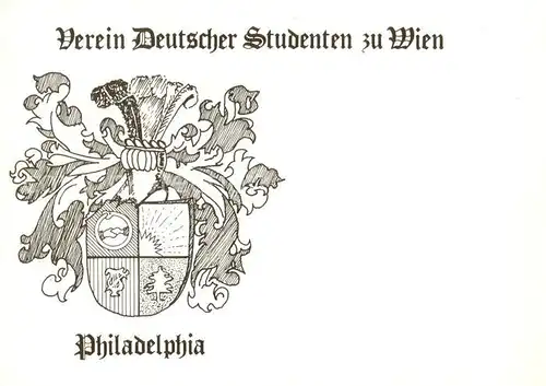 AK / Ansichtskarte  Wien_AT Philadelphia Verein Deutscher Studenten zu Wien Wappen 