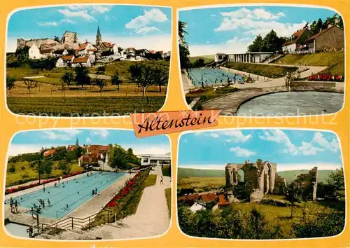 AK / Ansichtskarte  Altenstein_Hassberge Burgruinen Schwimmbad  Altenstein_Hassberge