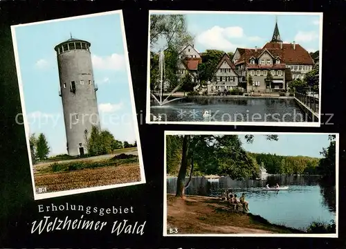AK / Ansichtskarte 73853926 Kaisersbach__Welzheim Wasser und Aussichtsturm Kaisersbach Feuersee Welzheim Ebnisee 