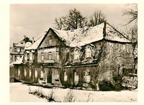 AK / Ansichtskarte  Marburg_Lahn Altes Wirtshaus an der Lahn Gasthof zum Schuetzenpfuhl Marburg_Lahn