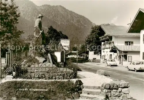 AK / Ansichtskarte  Unken_Salzburg_AT Ortspartie mit Kriegerdenkmal 