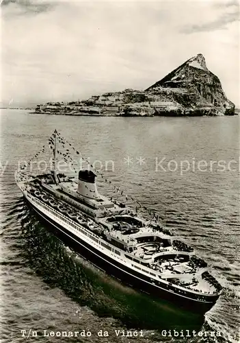 AK / Ansichtskarte 73853956 Gibraltar_Gibilterra Passagierschiff Leonardo da Vinci 