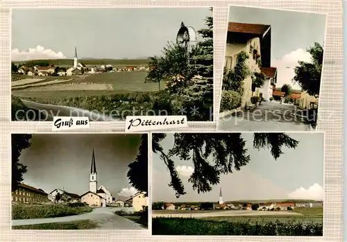 AK / Ansichtskarte  Pittenhart Panorama Kirche Ortspartien Pittenhart