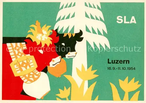 AK / Ansichtskarte  Luzern__LU Schweizer Ausstellung fuer Landwirtschaft Forstwirtschaft und Gartenbau Plakat 
