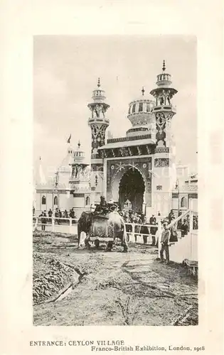 AK / Ansichtskarte  Verlag_Valentines_Nr. Entrance Ceylon Village 