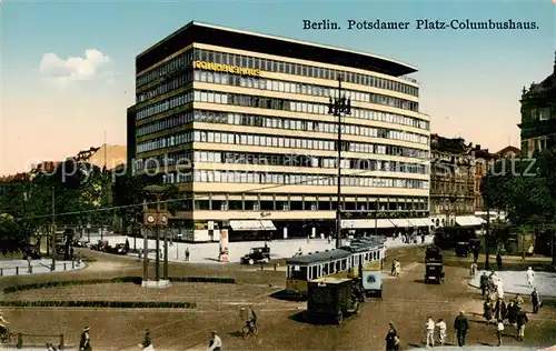 AK / Ansichtskarte  Strassenbahn Berlin Potsdamer Platz Columbushaus 