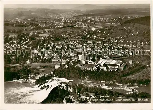 AK / Ansichtskarte  Neuhausen__Rheinfall_SH Fliegeraufnahme 