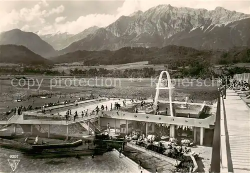 AK / Ansichtskarte  Wattens_Tirol_AT Alpenbad Freibad Alpenblick 