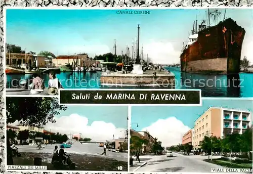 AK / Ansichtskarte  Marina_di_Ravenna_IT Canale Corsini Piazzale dei Mille Viale della Pace 