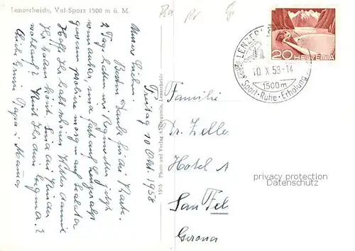 AK / Ansichtskarte  Lenzerheide_GR Val Sporz Lenzerheide GR