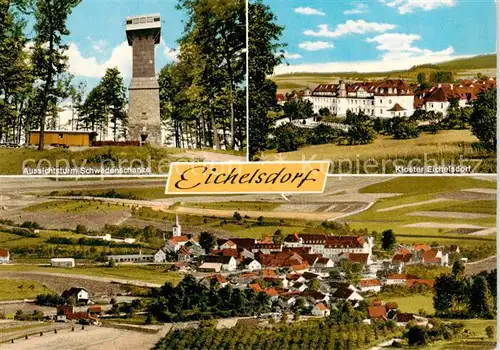 AK / Ansichtskarte  Eichelsdorf_Unterfranken Aussichtsturm Schwedenschanze Kloster Eichelsdorf Fliegeraufnahme Eichelsdorf Unterfranken