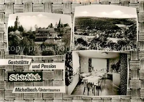 AK / Ansichtskarte  Aarbergen Gaststaette Pension Schoenblick Gaststube Panorama Aarbergen