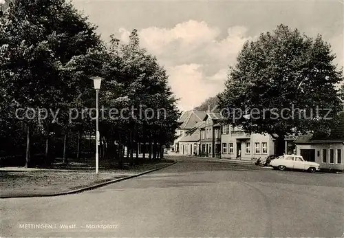 AK / Ansichtskarte  Mettingen_Westfalen Marktplatz Mettingen_Westfalen