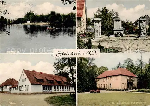 AK / Ansichtskarte  Steinbeck_Recke Waldfreibad Ehrenmal Schule Kur und Badehaus Bad Steinbeck Steinbeck Recke