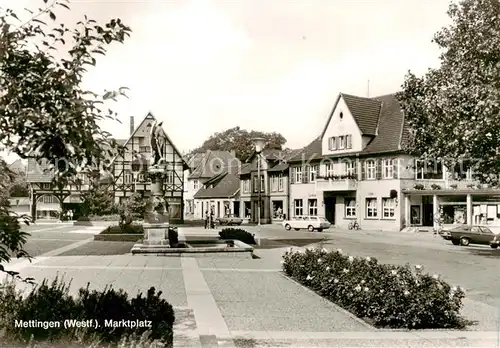 AK / Ansichtskarte  Mettingen_Westfalen Marktplatz Mettingen_Westfalen