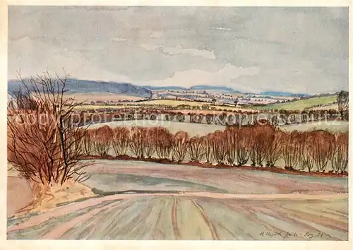 AK / Ansichtskarte  Luetjenburg_Holstein Ostholsteinische Landschaft im Vorfruehling Kuenstlerkarte Luetjenburg_Holstein