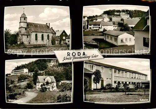 AK / Ansichtskarte  Roda_Hessen Kirchpartie Panorama Waldpartie Schule Roda Hessen