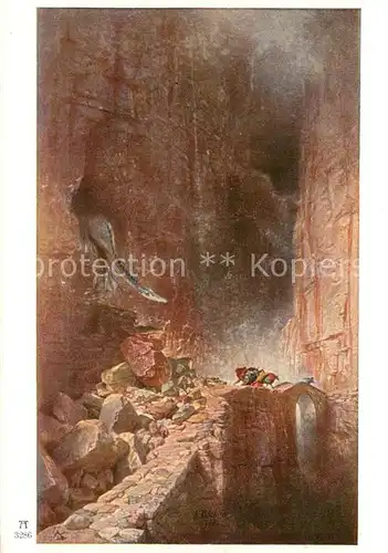 AK / Ansichtskarte 73854282 Boecklin_Arnold_Boecklin Nr.3286 Die Drachenschlucht 