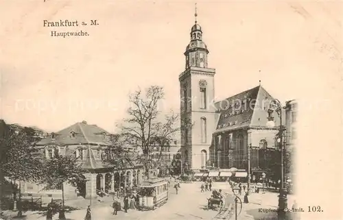 AK / Ansichtskarte  Strassenbahn Frankfurt a.M. Hauptwache  