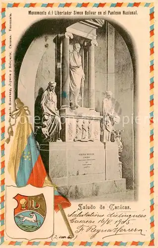 AK / Ansichtskarte  Caracas_Venezuela Monumento del Libertador Simon Bolivar en el Panteon Nacional