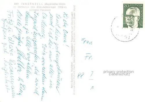 AK / Ansichtskarte  Innernzell Ort im Bayerischen Wald Innernzell