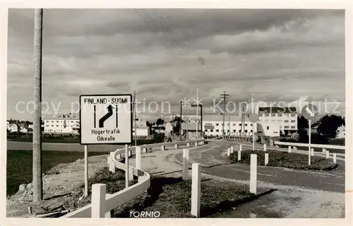 AK / Ansichtskarte  Tornio_Suomi Ortseinfahrt Strassenschild 