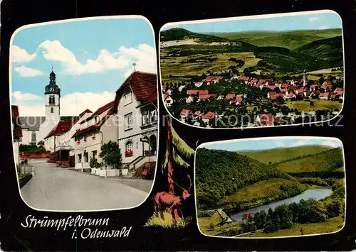 AK / Ansichtskarte  Struempfelbrunn Ortsansicht mit Kirche Panorama Landschaft Struempfelbrunn