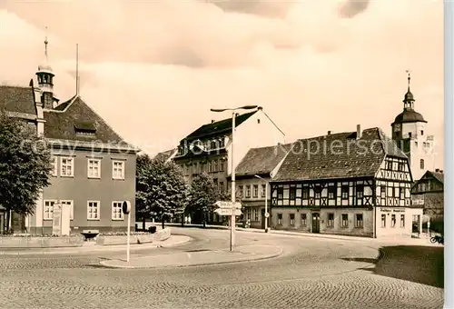 AK / Ansichtskarte  Ronneburg_Thueringen Rathaus und Gasthaus Gambrinus Fachwerkhaus Ronneburg Thueringen