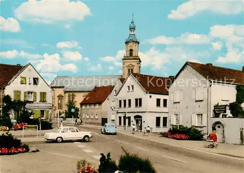 AK / Ansichtskarte  Bergrheinfeld Ortszentrum Blick zur Kirche Bergrheinfeld