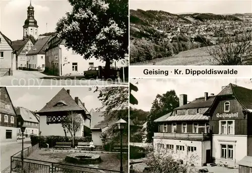 AK / Ansichtskarte 73854455 Geising_Erzgebirge Konsum-Gaststaette Sporthaeusl uebersicht Anlagen am Hirtenbrunnen HO-Hotel Geisinghof Geising Erzgebirge