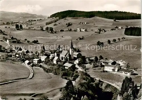 AK / Ansichtskarte  Stiefenhofen Fliegeraufnahme mit Kirche Stiefenhofen