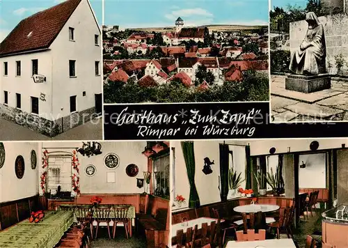 AK / Ansichtskarte  Rimpar Gasthaus Zum Zapf Panorama Gedenkstaette Gastraeume Rimpar