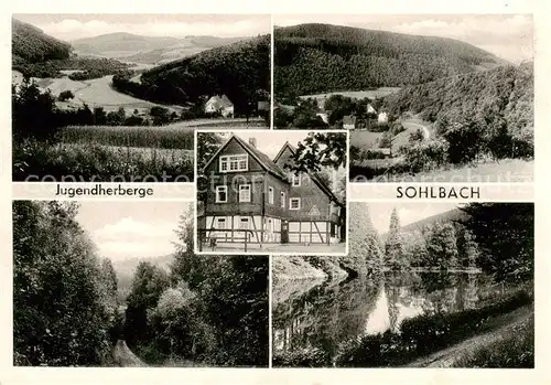 AK / Ansichtskarte 73854508 Sohlbach_Netphen Jugendherberge Panorama Weiher Sohlbach Netphen