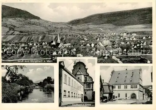 AK / Ansichtskarte  Buergstadt_Main Panorama Erftal Gasthaus zum Anker Rathaus Buergstadt_Main